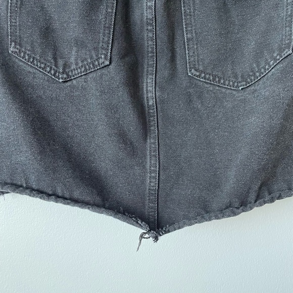 Missguided Distressed Black Denim Mini Skirt Size 6 - Picture 13 of 15